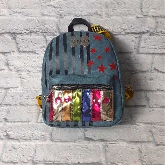 Harley Quinn Handbags - Birds of prey Bruce multi color leather backpack